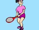 Desenho Rapariga tenista pintado por THAIS DA LUZ CUESTAS