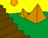 Desenho Pirâmides pintado por Natália