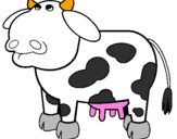 Desenho Vaca pensativa pintado por andrea