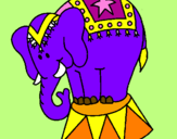 Desenho Elefante a actuar pintado por Amanda
