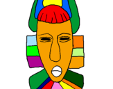 Desenho Máscara africana pintado por MARA
