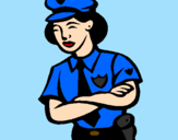 Desenho Mulher polícia pintado por matheus 