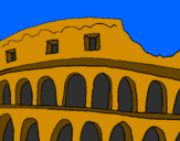 Desenho Coliseu pintado por gui