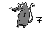 Desenho Rato pintado por Starsky 
