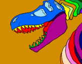 Desenho Esqueleto tiranossauro rex pintado por ANA