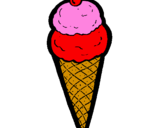 Desenho Cone de gelado pintado por julia  vecci