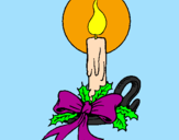 Desenho Vela de natal pintado por lili@n b@cel@r