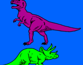 Desenho Tricerátopo e tiranossauro rex pintado por JAVIER saez     4