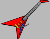 Desenho Guitarra elétrica II pintado por Dilan