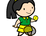 Desenho Rapariga tenista pintado por Karine
