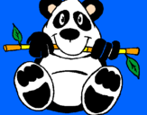 Desenho Urso panda pintado por MaRy 