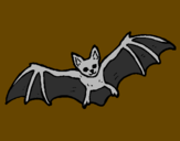 Desenho Morcego a voar pintado por vo te pega!!