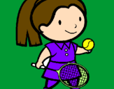 Desenho Rapariga tenista pintado por valentina