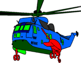 Desenho Helicoptero de resgate pintado por jefim
