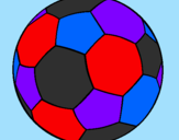 Desenho Bola de futebol II pintado por clara