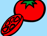 Desenho Tomate pintado por Patricia