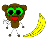 Desenho Macaco 2 pintado por Francyny
