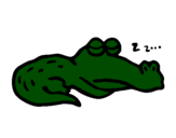 Desenho Crocodilo a dormir pintado por rute