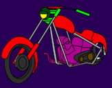Desenho Moto pintado por igig