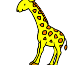 Desenho Girafa pintado por coelho21