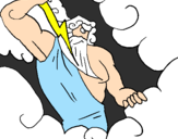 Desenho Zeus pintado por wittmann