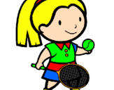 Desenho Rapariga tenista pintado por gonçalo