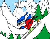 Desenho Esquiador pintado por leticia3d