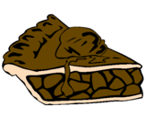 Desenho Tarte de chocolate pintado por ju