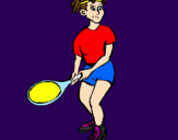 Desenho Rapariga tenista pintado por vera lucia