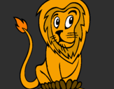 Desenho Leão pintado por maraleo