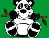 Desenho Urso panda pintado por lima