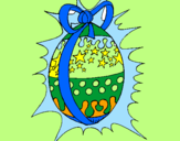 Desenho Ovo de Páscoa brilhante pintado por Bárbara Rotatori