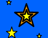 Desenho Estrela pintado por 0009