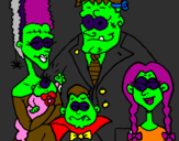Desenho Família de monstros pintado por JAVIER saez     4