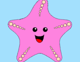 Desenho Estrela do mar pintado por maria eduarda