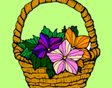 Desenho Cesta de flores 2 pintado por adriana soares silva