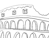 Desenho Coliseu pintado por eeee