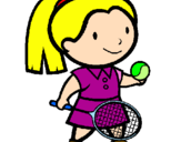 Desenho Rapariga tenista pintado por ro