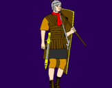 Desenho Soldado romano pintado por soltado
