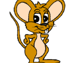 Desenho Rato pintado por ana clara