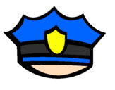 Desenho Boné de polícia pintado por joão  vitor