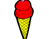 Desenho Cone de gelado pintado por guilherme