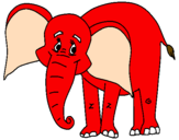 Desenho Elefante feliz pintado por GUSTAVO