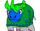Desenho Rinoceronte pintado por evellyn