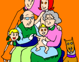Desenho Família pintado por reginaldo