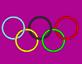 Desenho Argolas dos jogos olimpícos pintado por Ines cardeira