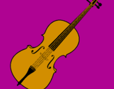 Desenho Violino pintado por Livia