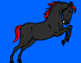 Desenho Cavalo a saltar pintado por Jack