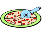 Desenho Pizza pintado por vitoria
