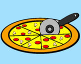 Desenho Pizza pintado por nicole